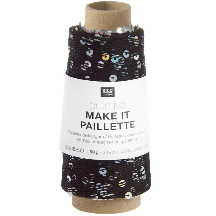 Rico Design Make It Paillette 012 czarny