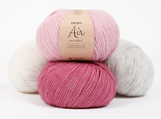 Drops Air, dmuchana włóczka, puchata i miękka