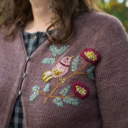 Wzór na haft ptaszki - Embroidery on Knits
