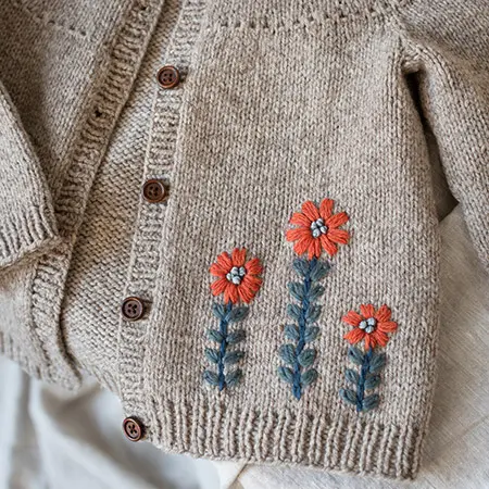 Wzór na hatf kwiatki - Embroidery on Knits